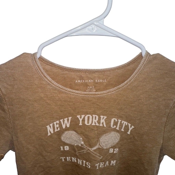 American Eagle Baby Tee Style top, new york city tennis used twice - Picture 3 of 9